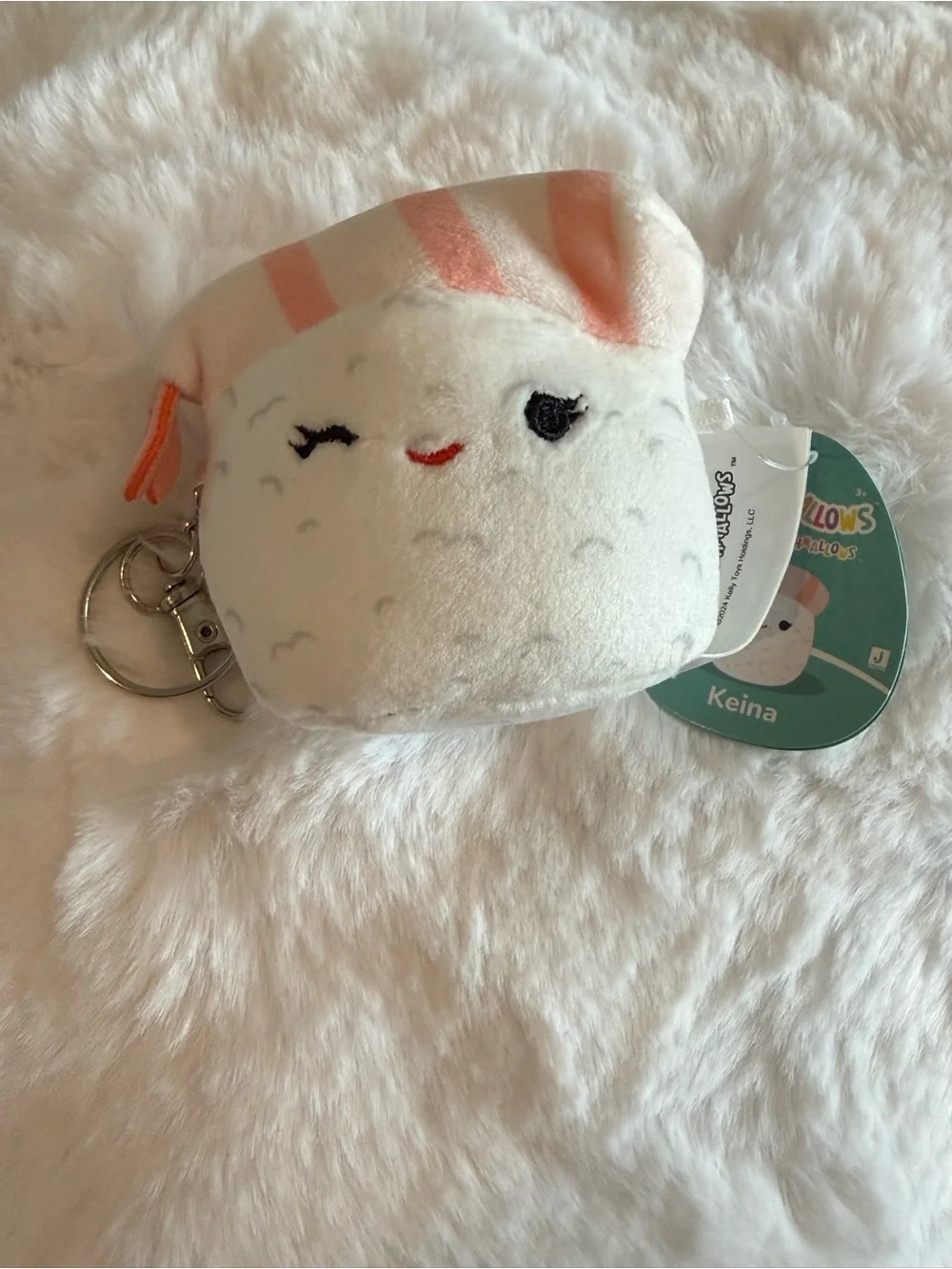 Keina the Sushi Squishmallow Plush Keychain/Bag Charm NWT